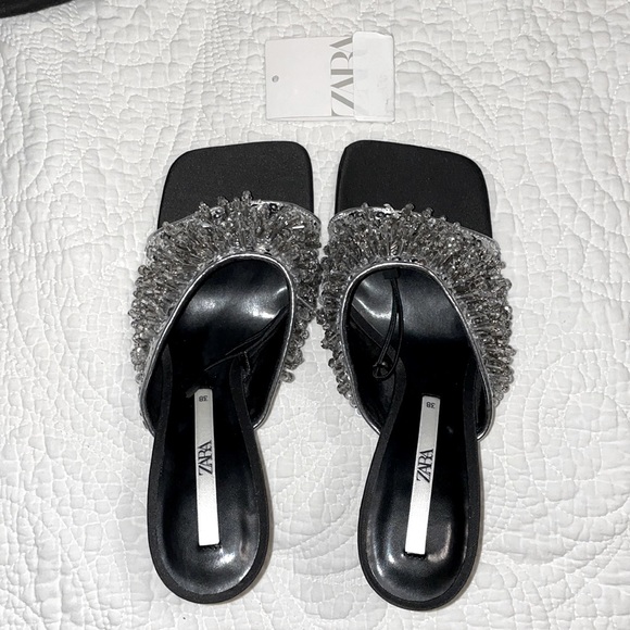 Zara Sparkly Sandals NWTO - Picture 4 of 9
